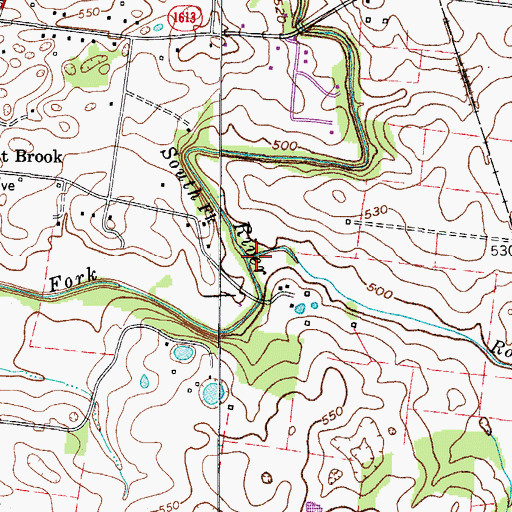 Topographic Map of Rock Bridge Branch, KY