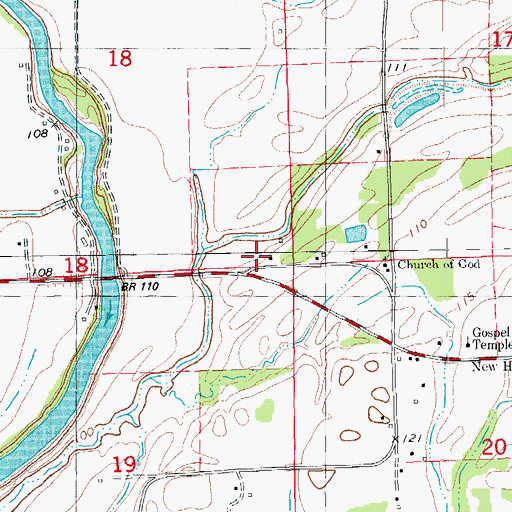 Topographic Map of Holly School, AR