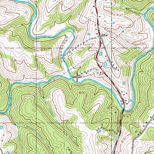 Topographic Map of Sawyers Fork, KY