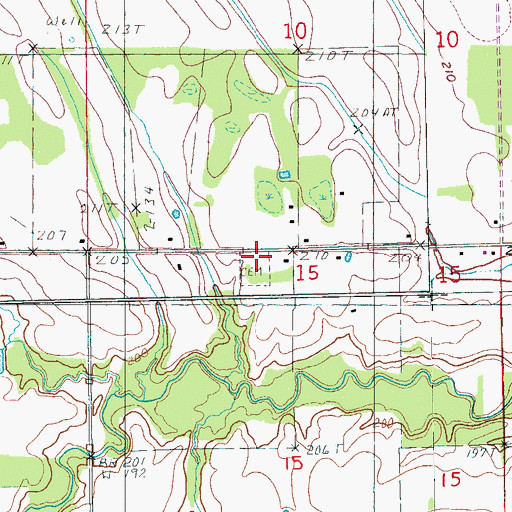 Topographic Map of Hopewell Cemetery, AR
