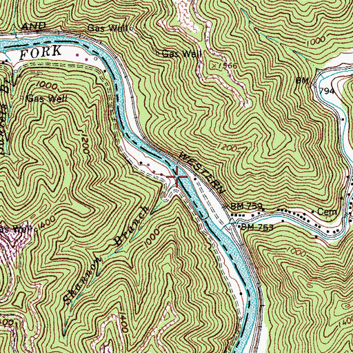 Topographic Map of Shannon Branch, KY