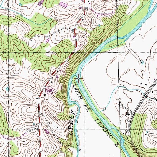 Topographic Map of Short Creek, KY