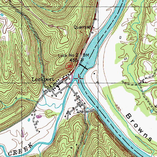Topographic Map of Sixmile Creek, KY