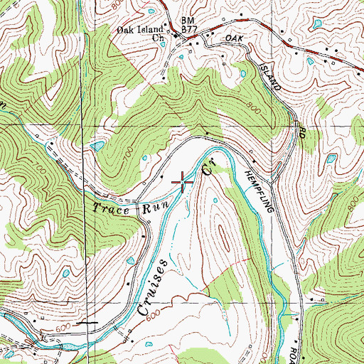 Topographic Map of Trace Run, KY
