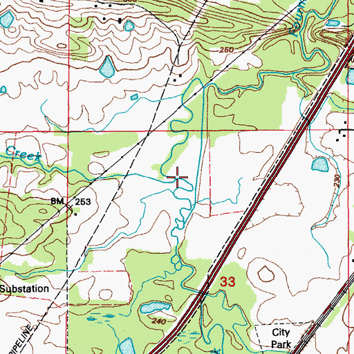 Topographic Map of Magness Creek, AR