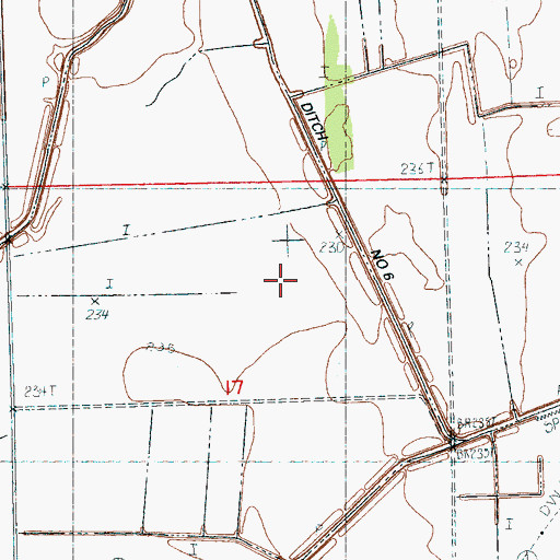 Topographic Map of Manchester Cemetery, AR