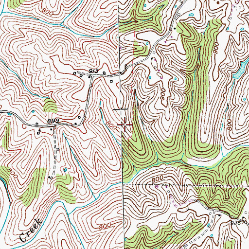 Topographic Map of Grant County, KY