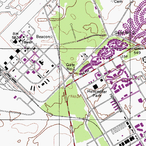 Topographic Map of Gate Number 1, KY