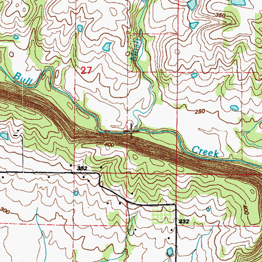 Topographic Map of Mash Branch, AR