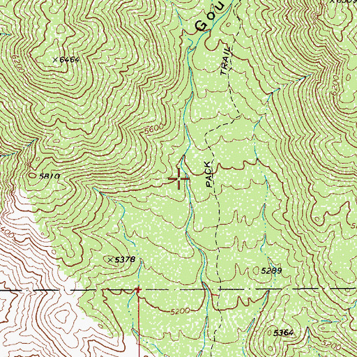 Topographic Map of Goudy Canyon, AZ