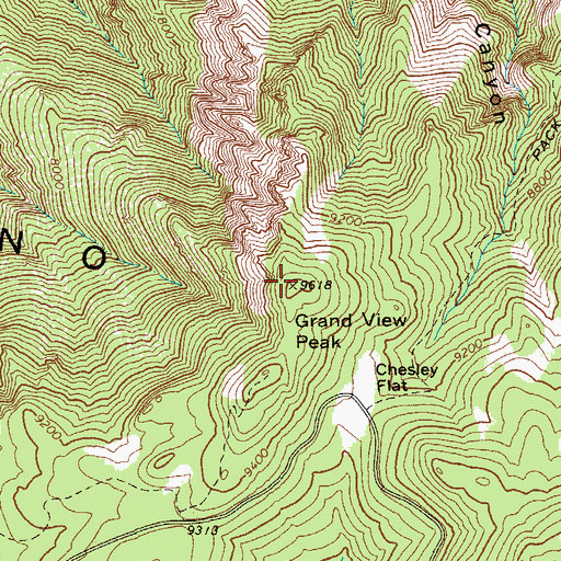 Topographic Map of Grand View Peak, AZ