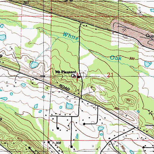 Topographic Map of Mount Pleasant Church, AR