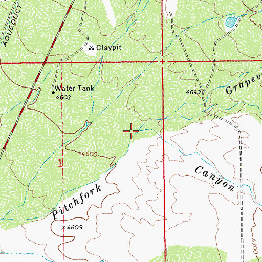 Topographic Map of Grapevine Canyon Wash, AZ