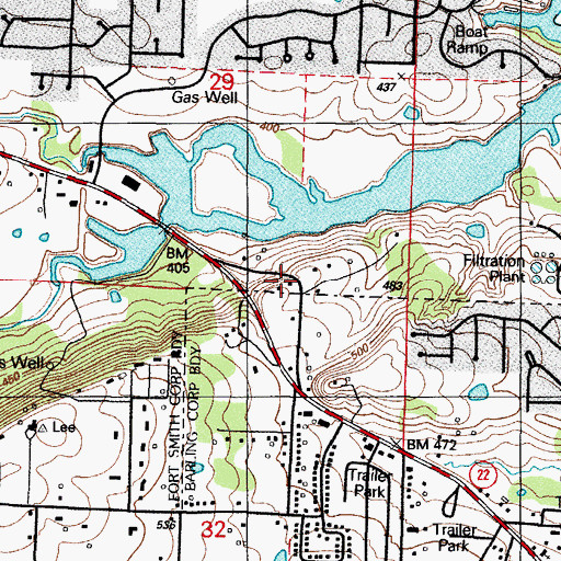Topographic Map of Negro Hill Church, AR