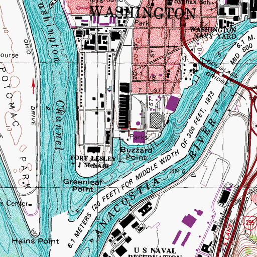 Topographic Map of Saint James Creek (historical), DC