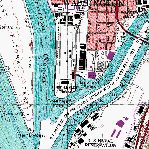 Topographic Map of Industrial College of the Armed Forces, DC