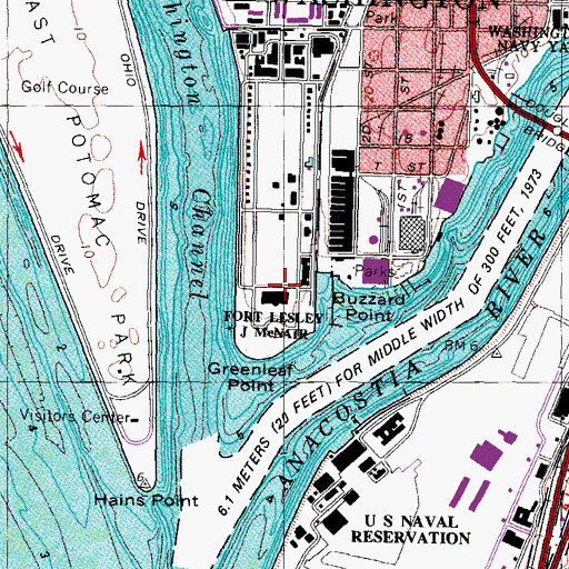 Topographic Map of Army War College, DC
