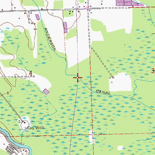 Topographic Map of Anderson Canal, LA