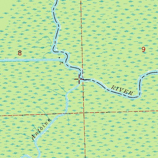 Topographic Map of Bayou Antoine, LA