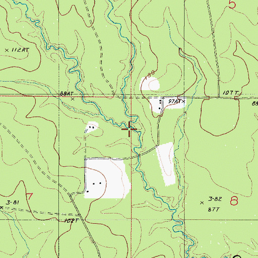 Topographic Map of Big Gully, LA