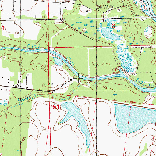 Topographic Map of Boggy Cut Bayou, LA