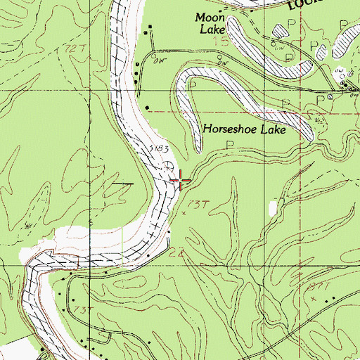 Topographic Map of Bridge Creek, LA