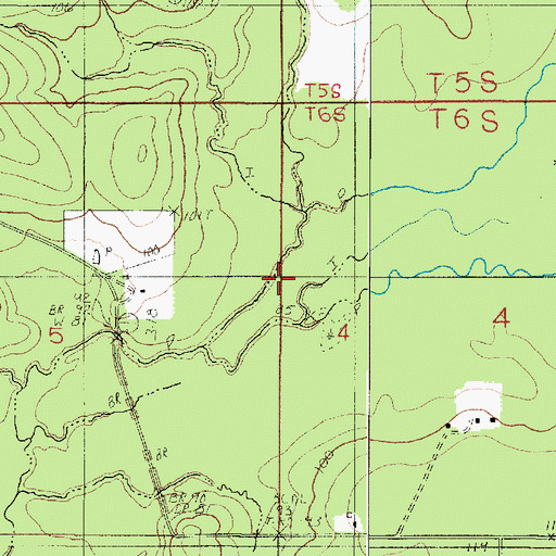 Topographic Map of Buxton Marsh, LA