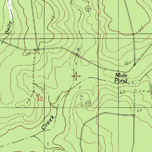 Topographic Map of Clark Hollow, LA