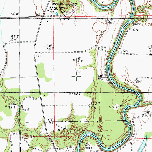 Topographic Map of Epps Gas Field, LA
