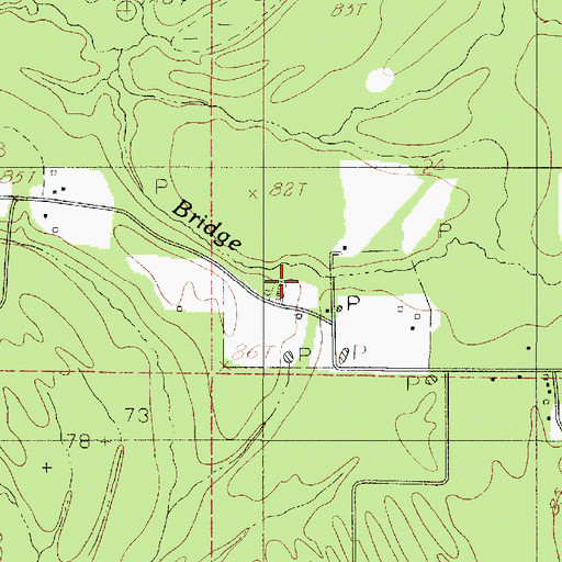Topographic Map of Hennican Cemetery, LA