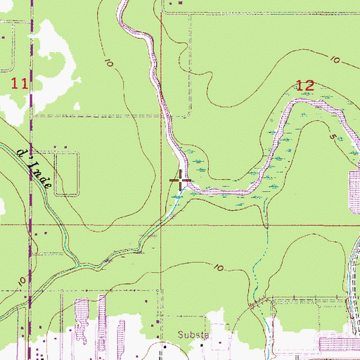 Topographic Map of Little Bayou d'Inde, LA