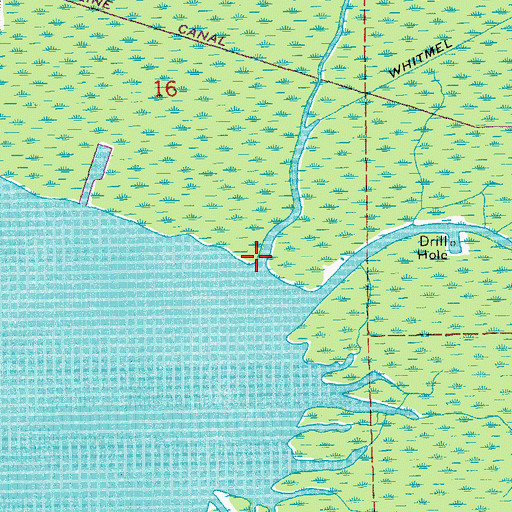 Topographic Map of Little Grand Bayou, LA