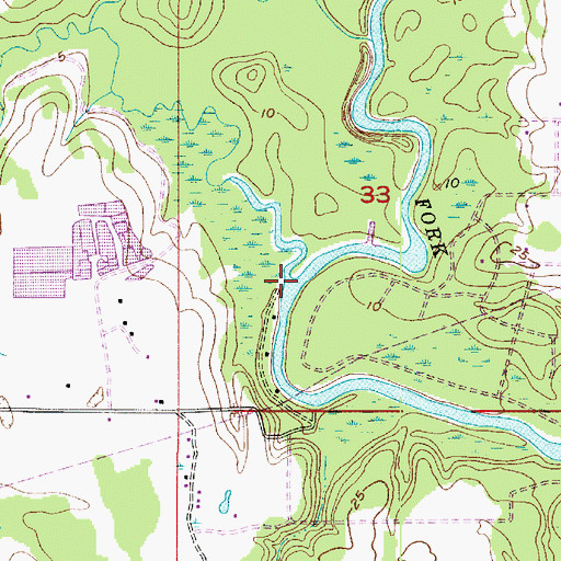 Topographic Map of Little River, LA