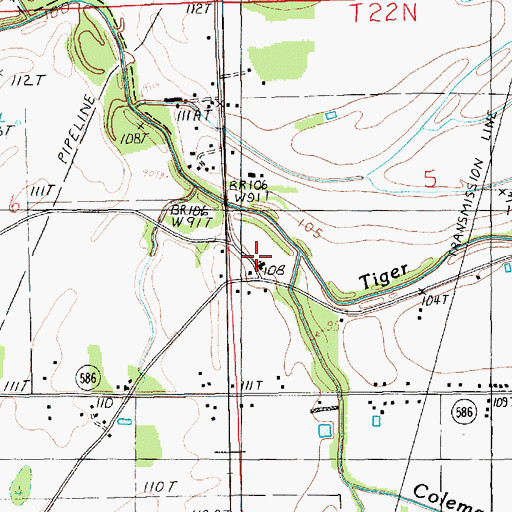 Topographic Map of Locust Grove Church, LA