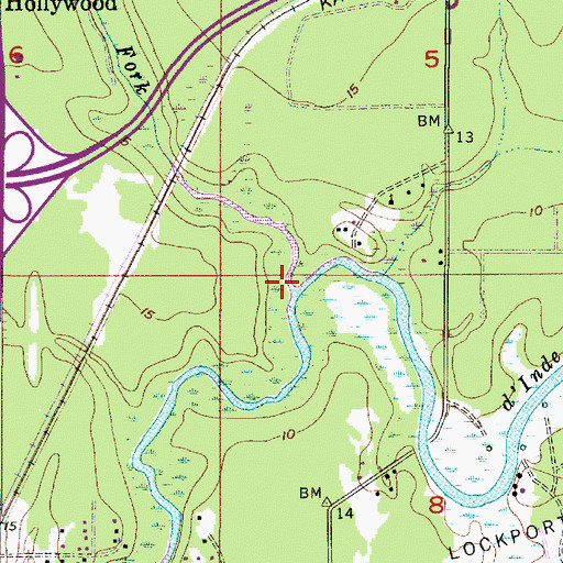 Topographic Map of Maple Fork, LA
