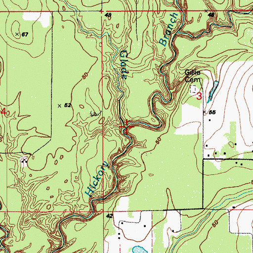 Topographic Map of Mayhaw Glade, LA