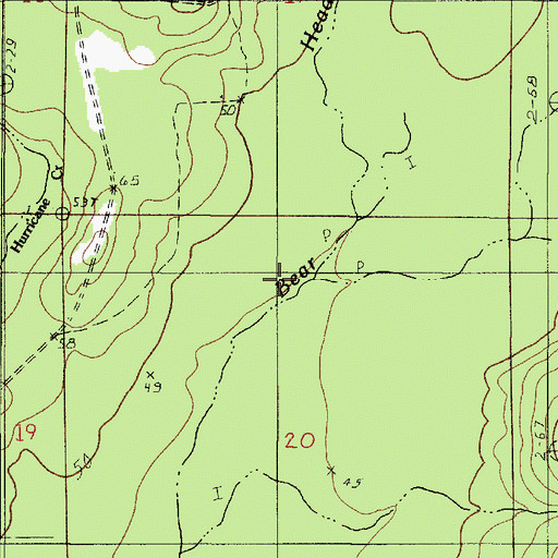 Topographic Map of Mustang Gully, LA