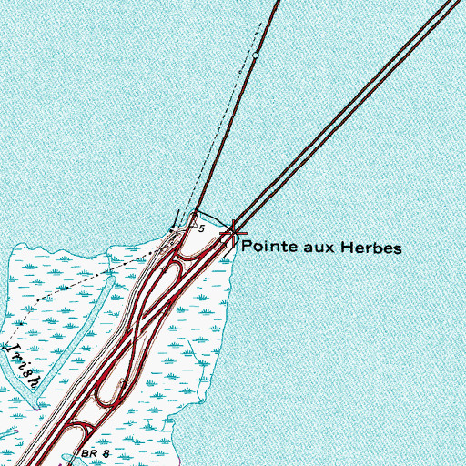 Topographic Map of Point aux Herbes, LA