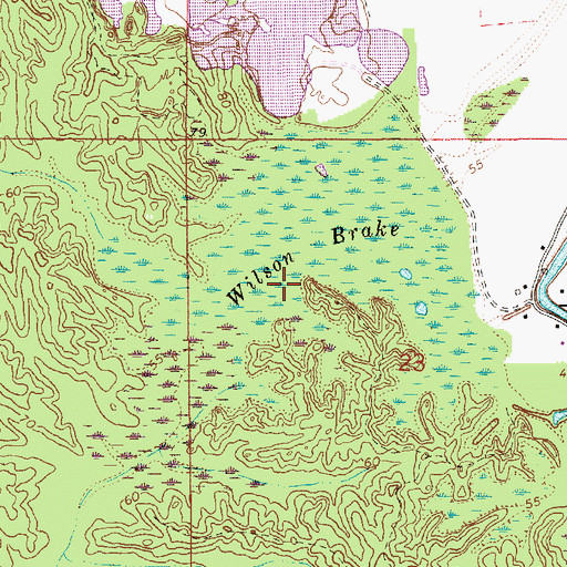 Topographic Map of Wilson Brake, LA