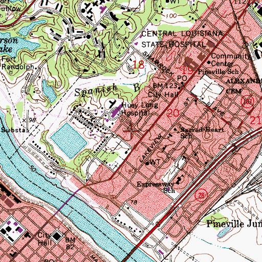 Topographic Map of Zion Missionary Baptist Church, LA