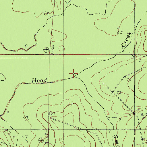 Topographic Map of Sweet Gum Gully, LA