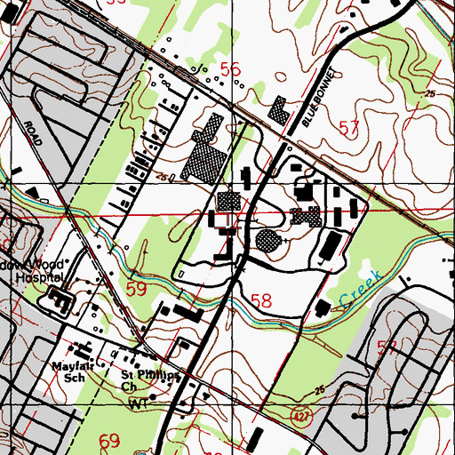 Topographic Map of World Evangelism Bible College and Seminary, LA
