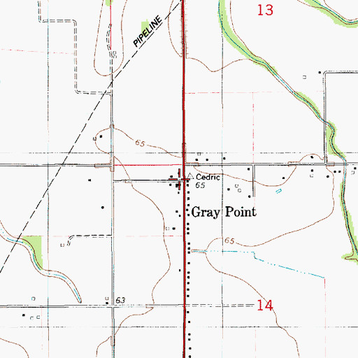 Topographic Map of Gray Point, LA