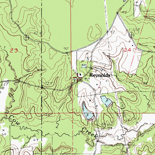 Topographic Map of Reynolds, LA