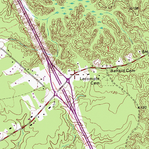 Topographic Map of Living Tabernacle Church (historical), LA