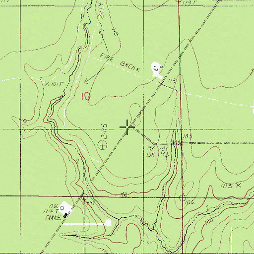 Topographic Map of Fields Camp (historical), LA