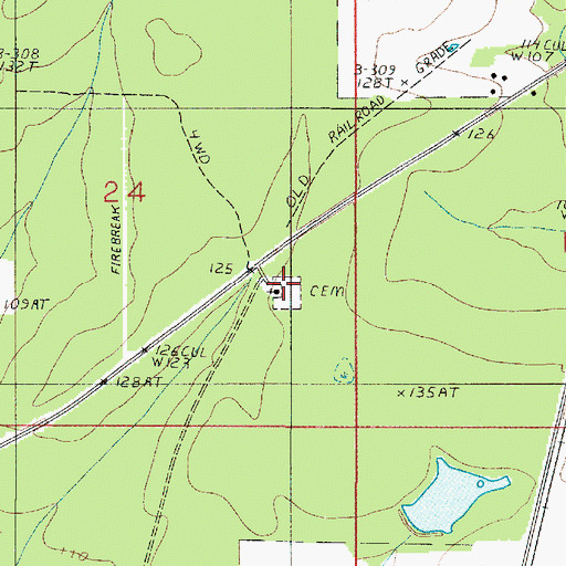 Topographic Map of Good Hope Cemetery, LA