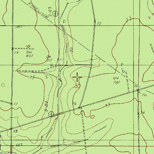 Topographic Map of West De Quincy Oil Field, LA