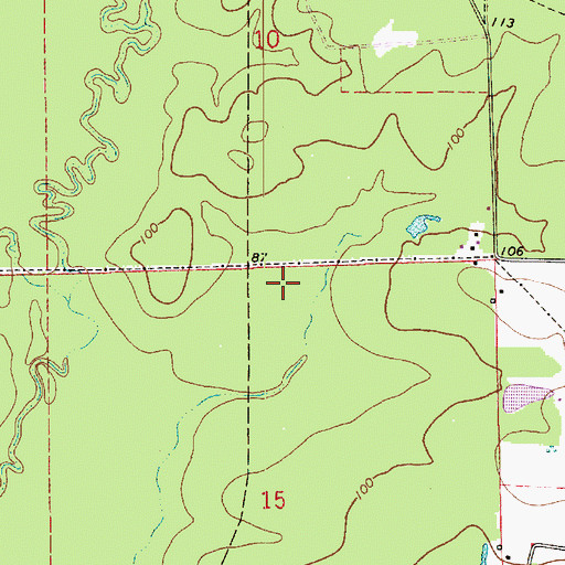 Topographic Map of Ward Four, LA