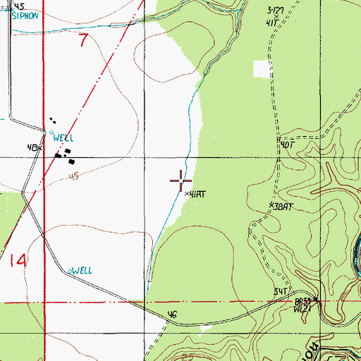 Topographic Map of Fruge Lake (historical), LA